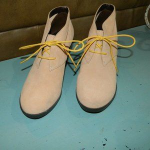 Cole Haan Suede Wedge Heels Ankle Boots Shoes